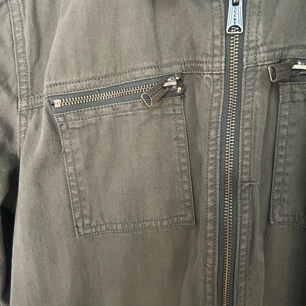 Lucky Brand Green Khaki Women's Utility Jumpsuit - Picture 4 of 6